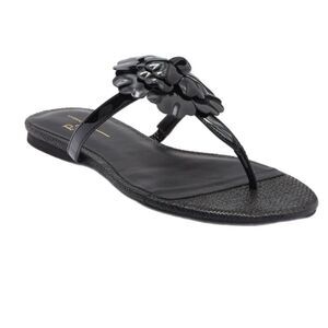 NWT Linea Paolo “Laurel” flower sandals in black.  Size 9